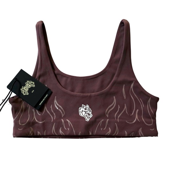 Darc Sport Energy Sport Bra Wolves Ignite Soto Darc Purple Flame Print Small - Picture 1 of 5